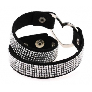 Ras de cou HEART STRASS Noir
