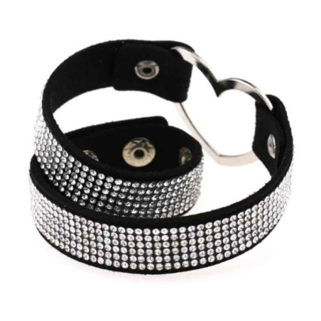 Ras de cou HEART STRASS Noir