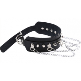Collier à pointes PIKY Noir-Argenté 2