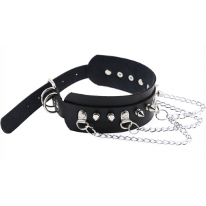 Collier à pointes PIKY Noir-Argenté