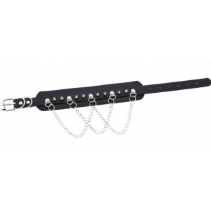 Collier à pointes PIKY Noir-Argenté