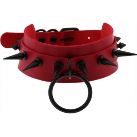 Collier à pointes STROBO LISH Rouge