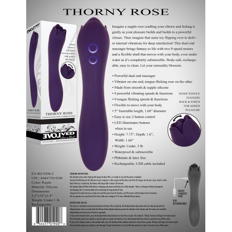 Vibro + Stimulateur de clitoris THORNY ROSE 20cm