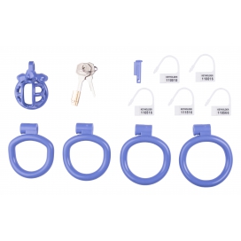 Cage de chasteté courte LYFY 4 x 3.3cm Bleue 2