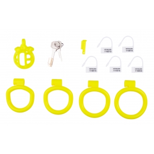 Cage de chasteté courte LYFY 4 x 3.3cm Jaune