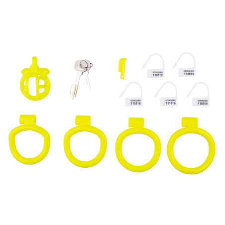 Cage de chasteté courte LYFY 4 x 3.3cm Jaune