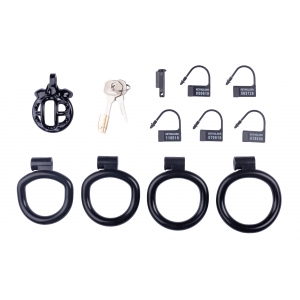 Cage de chasteté courte LYFY 4 x 3.3cm Noire