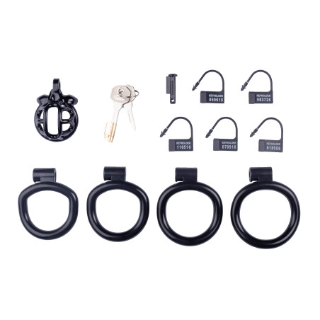 Cage de chasteté courte LYFY 4 x 3.3cm Noire