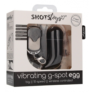 Oeuf vibrant sans fil G-SPOT CURVE 8.5 x 3.4cm Noir