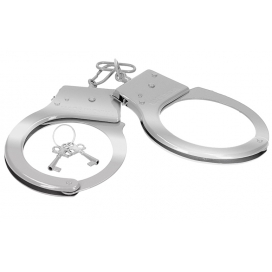 Paire de menottes en métal CUFFS ON Argentées 2