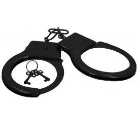 Paire de menottes en métal CUFFS ON Noires 2