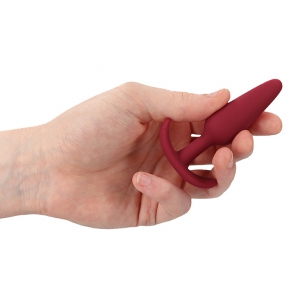 Plug en silicone SLIM BUTT 7.5 x 2cm Rouge