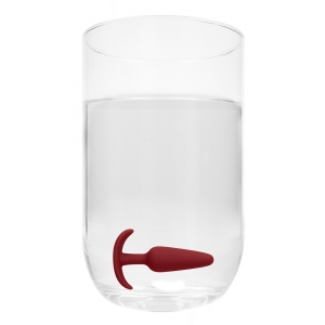 Plug en silicone SLIM BUTT 7.5 x 2cm Rouge
