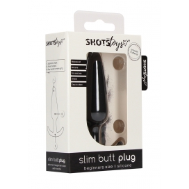 Plug en silicone SLIM BUTT 7.5 x 2cm Noir 2