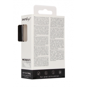 Plug en silicone SLIM BUTT 7.5 x 2cm Noir