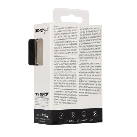 Plug en silicone SLIM BUTT 7.5 x 2cm Noir