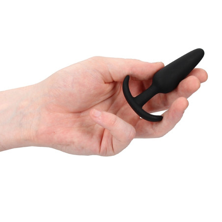 Plug en silicone SLIM BUTT 7.5 x 2cm Noir