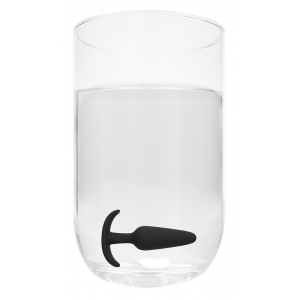 Plug en silicone SLIM BUTT 7.5 x 2cm Noir