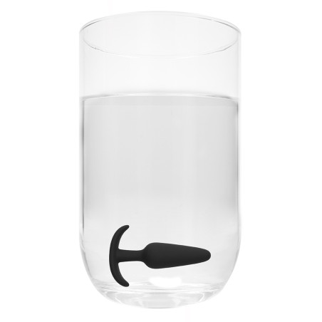 Plug en silicone SLIM BUTT 7.5 x 2cm Noir