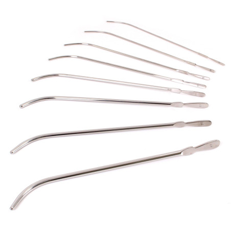 Kit 8 Tiges d'urètre courbées VAN BUREN 22cm - Diamètres 3 à 7mm