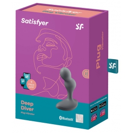 Plug vibrant connecté DEEP DIVER Satisfyer 8 x 3.3cm Noir 2
