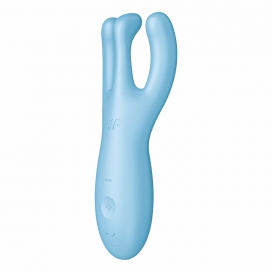 Stimulateur de clitoris connecté THREESOME 4 Satisfyer 14cm Turquoise 2