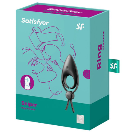 Cockring vibrant SNIPER Satisfyer 28mm Noir