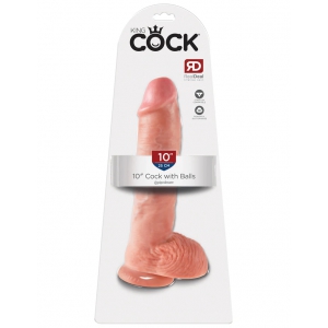 Gode XXL King Cock couleur Flesh de 25cm de long pour belles sensations profondes