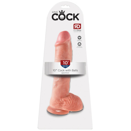 Gode XXL King Cock couleur Flesh de 25cm de long pour belles sensations profondes