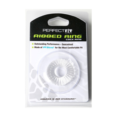 Ballstretcher souple RIBBED RING 18mm Transparent