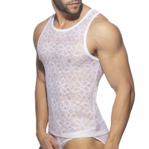 Débardeur FLOWERY LACE Blanc