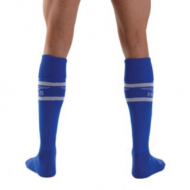 Chaussettes hautes URBAN FOOTBALL SOCKS Bleu-Blanc 2