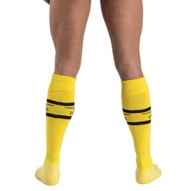 Chaussettes hautes URBAN FOOTBALL SOCKS Jaune-Noir 2