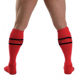 Chaussettes hautes URBAN FOOTBALL SOCKS Rouge-Noir 2