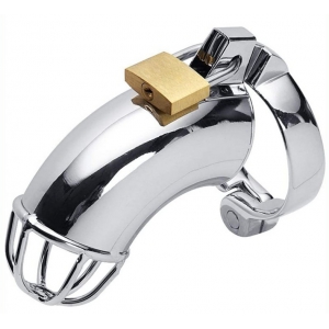 Cage de chasteté en métal LANCELOT 10 x 3.5cm