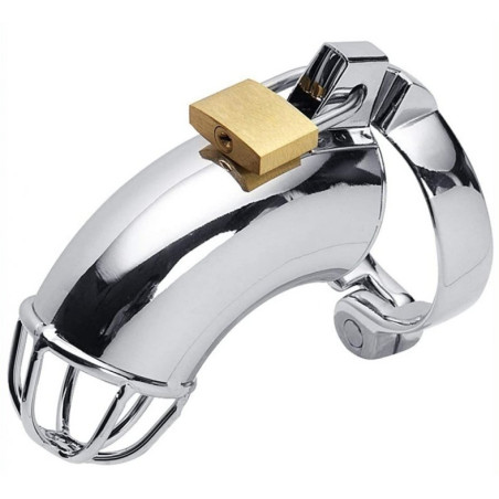 Cage de chasteté en métal LANCELOT 10 x 3.5cm