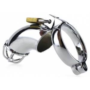 Cage de chasteté en métal LANCELOT 10 x 3.5cm