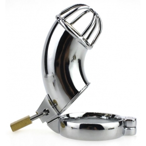 Cage de chasteté en métal LANCELOT 10 x 3.5cm