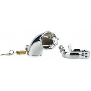 Cage de chasteté en métal LANCELOT 10 x 3.5cm