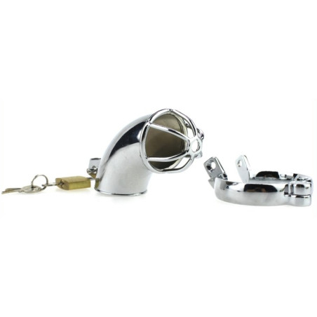 Cage de chasteté en métal LANCELOT 10 x 3.5cm