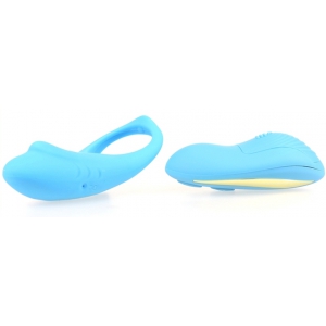 Cockring vibrant SHARK 29mm Bleu