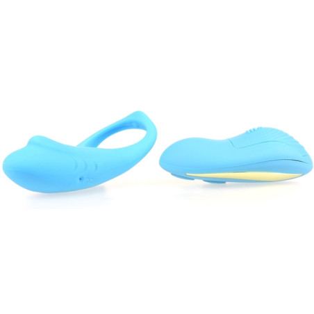 Cockring vibrant SHARK 29mm Bleu
