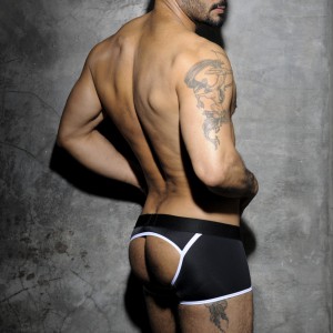 Jock Boxer AD Fetish Stripe noir et blanc