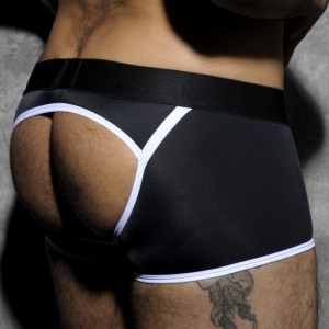 Jock Boxer AD Fetish Stripe noir et blanc