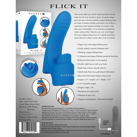 Double stimulateur FLICK IT 8 x 2.5cm