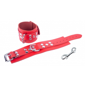 Menottes en cuir ULTRA Rouges