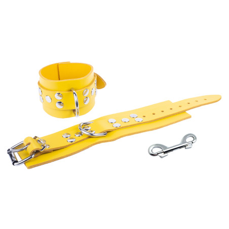Menottes en cuir ULTRA Jaunes