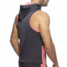 Débardeur à capuche AD HOODY Gris-Rose 2