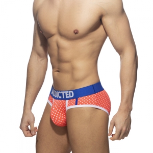 Slip de bain STARS Orange-Bleu