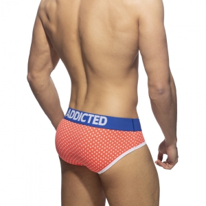Slip de bain STARS Orange-Bleu